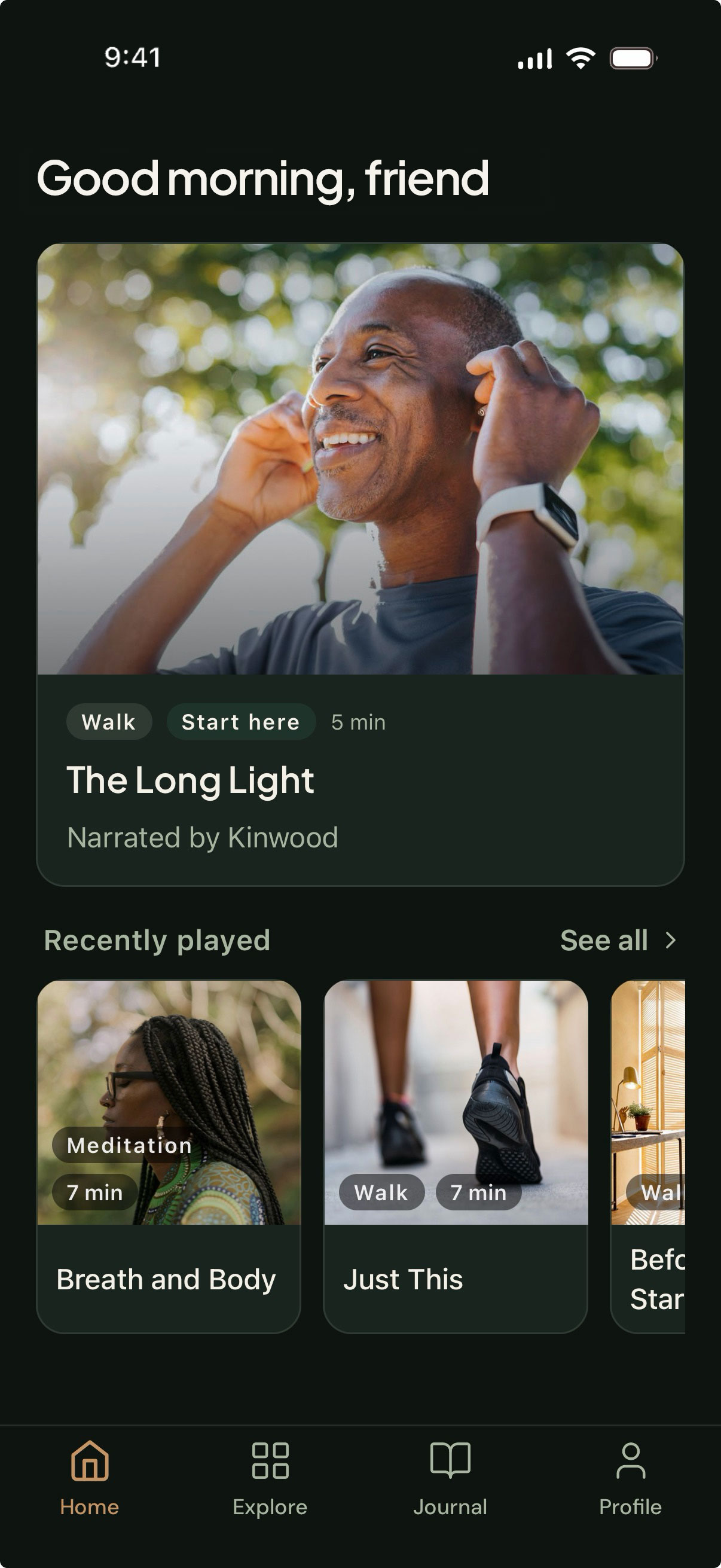 Kinwood app — Home