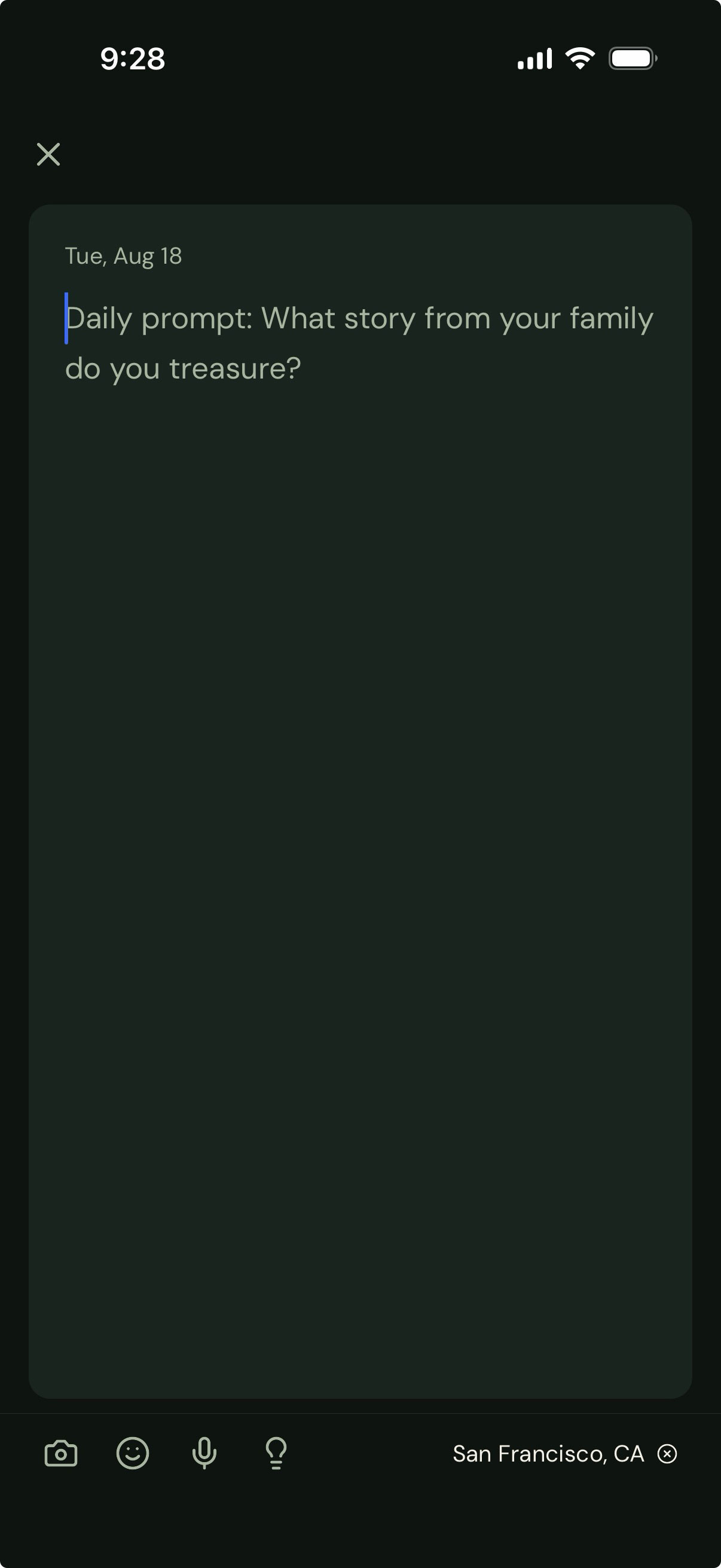 Kinwood app — Journal